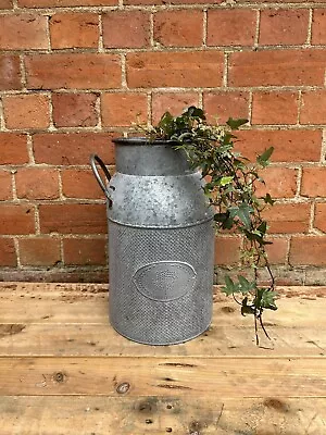 Rustic Galvanised Milk Churn Garden Planter Flower Pot Gift Outdoor • £38.99