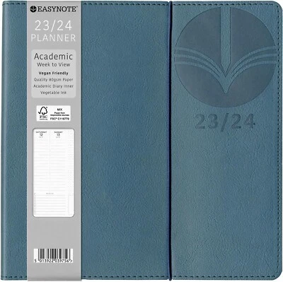 £9.99 • Buy Square 2023-2024 Academic Diary Mid Year Week To View Student Teacher Blue