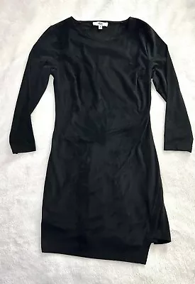 Jack By B.B. Dakota Revolve Faux Suede Long Sleeve Mini Dress Black Size Medium • $22.99