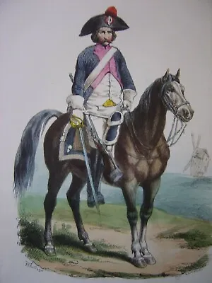Engraving Large Outfit CAVALRY In 1795 Military Costumes Napoleon Bonaparte • £17.89