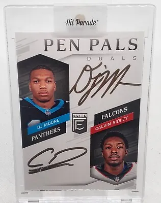 DJ MOORE / CALVIN RIDLEY 2018 Donruss Elite Pen Pals Duals Rookie Auto Gold INK  • $75