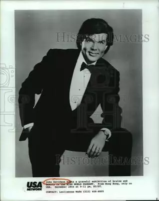 1989 Press Photo John Davidson Hosts The  Miss World Pageant  - Hcp36171 • $15.99