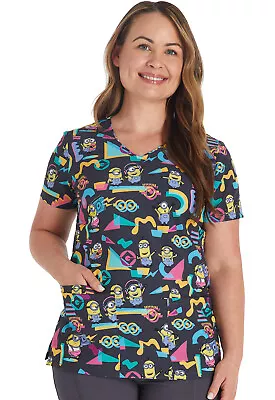 Minions Cherokee Scrubs Tooniforms Disney V Neck Top TF614 DPPV • $32.49