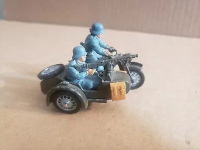 Vintage Britains BMW Motorcycle & Sidecar MG 42 - WWII German Soldiers Diecast • $74.99