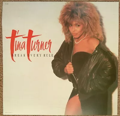 TINA TURNER 1986 POSTER Break Every Rule Album 2-Sided 12x12 • $11.76