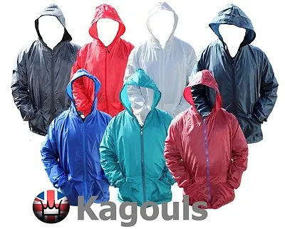 WWK Rain Coat Mac Cagoule Lightweight Kagool New Water Hood • £7.99