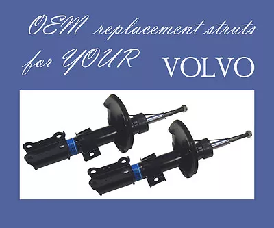  VOLVO S60 S80 NITROGEN GAS CHARGED Struts Strut Front PAIR Suspension 8667253 • $112