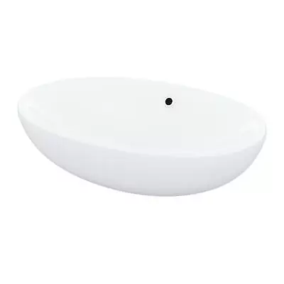 Morar Oval 600 Mm Large Counter Top Basin Sink Overflow Wash Ceramic Bathroom • £74.99