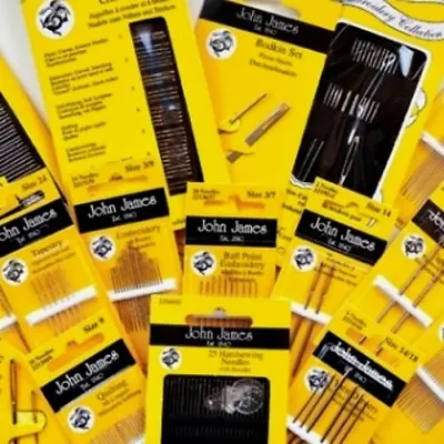John James Hand Sewing Needles - All Needle Styles Sizes & Threaders Available • £6.20