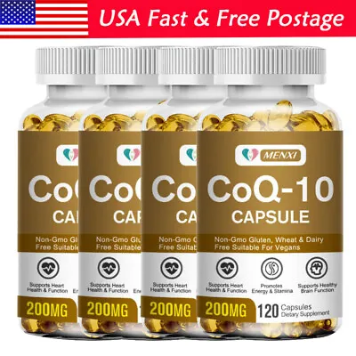 Coenzyme Q-10  200mg CoQ10 Capsules120/240/480Caps Heart Health Energy Support • $12.91