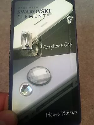 Swarovski Elements Home Button & Earphone Socket Cap For Apple IPhone IPad IPod • £1.29