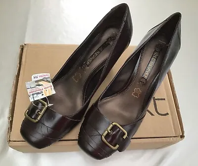 £35.99 • Buy Ladies NEXT Brown Buckle Detail Slip On Court Shoes Size 6.5 Wide EUR 40 BNIB
