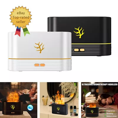 Home Relax 3D Flame Light Essential Oil Diffuser USB Bedroom Mist Air Humidifier • $25.99