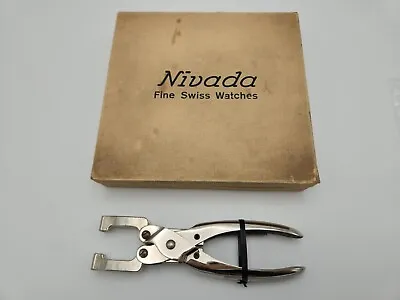 Vintage Nivada Swiss Watchmakers Crystal Inserting Hand Press Watch Repair Tool • $199.99