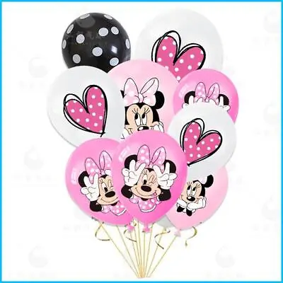 £5.15 • Buy Minnie Mouse Balloon Party Supplies Pink Minnie Latex Party Ball 10/20pcs 12Inch