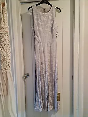 Coast Bnwt Silver Embossed Occasion Jumpsuit Size 14 • £45