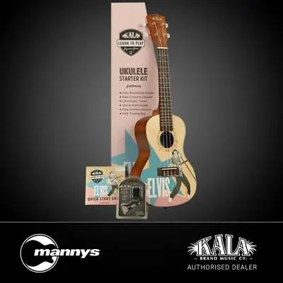 $135 • Buy Kala Learn To Play Elvis Rockabilly Concert Ukulele Starter Kit