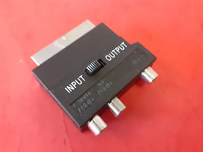 SCART  To RCA Phono ~ 'Input / Output' Converter / Selector Box • £7.99