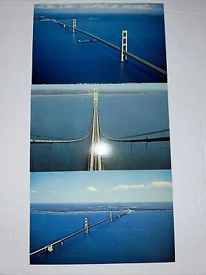 Lot Of 3 Mackinac Bridge Michigan MI Water Wonderland Postcard • $2.95