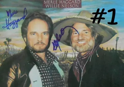 Merle Haggard & Willie Nelson 5x7 Signed Autograph Reprint [Choose 1 Of 3 Photos • $13