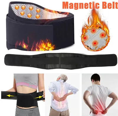 Magnetic Back Support Lumbar Brace Belt Low Waist Pain Relief Posture Corrector  • $10.85