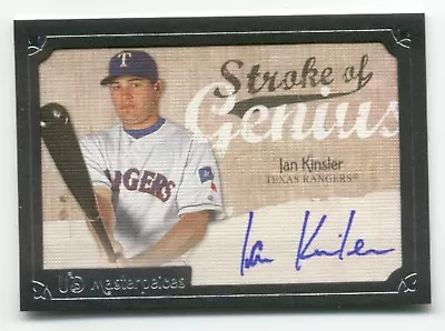 IAN KINSLER 2007 UD Masterpieces Stroke Of Genius AUTOGRAPH On Card AUTO Rangers • $10.99