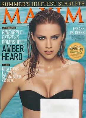 Maxim* Aug  2008* Amber Heard * New • $5