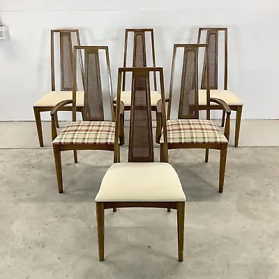 Mid-Century Highback Dining Chairs- Set Of Six • $800