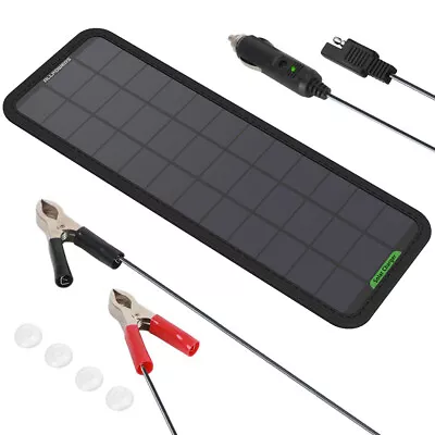 $39.99 • Buy 7.5W Solar Panel Kit Trickle Charger 18V Battery Charge RV Boat Car Jump Starter