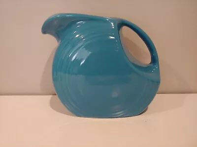 Vtg Fiesta Fiestaware TURQUOISE Disk Water Pitcher  EUC • $24.97