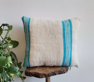 Moroccan Handmade Kilim Pillow White Cushion Cover Throw Pillow Case Sofa Boho • $61