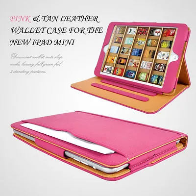 Tan Leather Stand Case Cover For Apple IPad Mini 2 • £5.99
