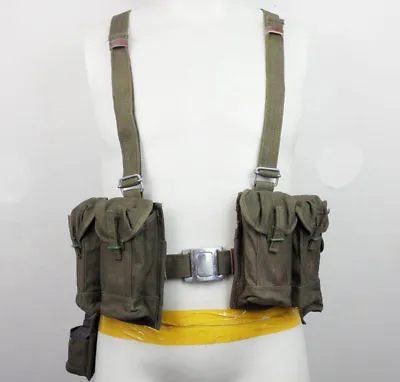 Surplus Vietnam Chinese PLA Canvas Type 63 Auto Chest Rig Ammo Pouch Bag-0132 • $24.99