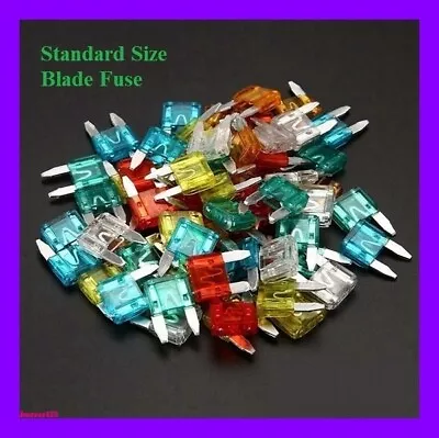 $4.89 • Buy 5A 7.5A 10A 15A 20A 25A 30A 35A 40A & 50A AMP Standard Blade Fuse Car Auto Fuses
