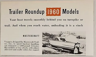 1960 Magazine Photo Mastercraft Voyager Boat Trailers For Big Boats  • $8.08