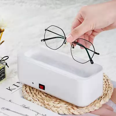 Ultrasonic Jewelry Cleaner Denture Eye Glasses Portable  Cleaning Machine Tool • $10.99