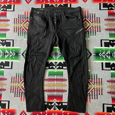 G-Star Raw Type C Zip 3D Straight Tapered Jeans Men’s Size 38x34 Black EUC B8 • $35.95