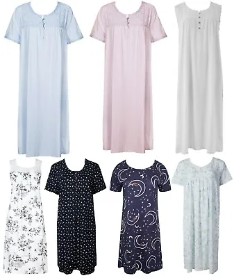 Ex Highstreet M&S Cotton Blend Nightdress. 10 Styles. Sizes 6-26 • £18.99
