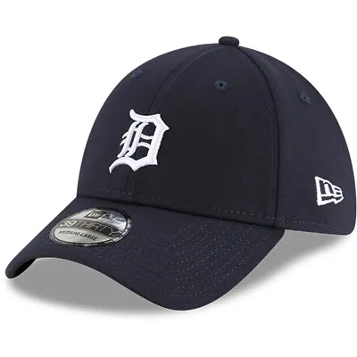 Men's New Era Navy Detroit Tigers Home Team Logo Classic 39THIRTY Flex Hat • $23.99