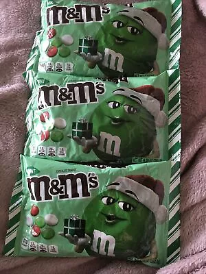 3 M & M's Mint Milk Chocolate Candy 9.2 Oz M&Ms Limited Edition Flavor Bags • $23.50