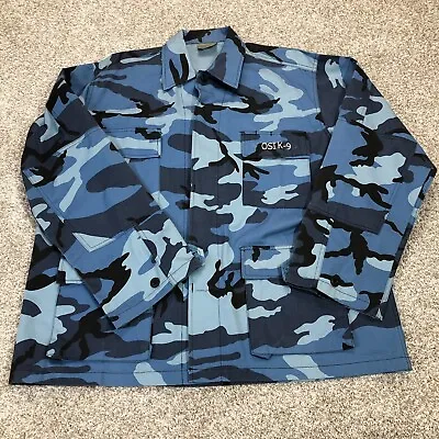 Rothco Ultra Force BDU Military Camo Blue Jacket Adult Large Regular OSIK-9 RARE • $50.44