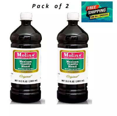 Molina Vainilla Mexican Vanilla Blend Vanillin Extract 33.3 Oz 2 Pack • $19.99