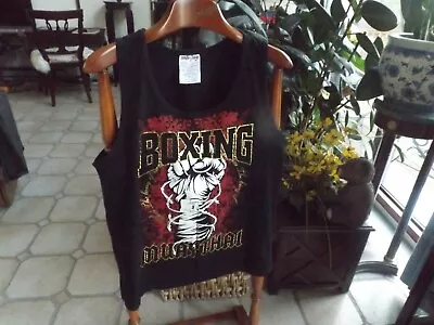 Vest Top Muay Thai Thai Boxing  Sport Wear Unisex - (Black)size  XL • $14.30