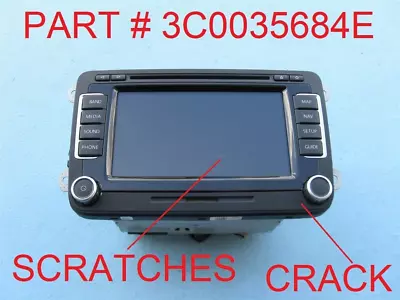 2010-2014 Vw Jetta Passat Golf Cc Screen Navigation Nav Navi Gps Radio Monitor 2 • $237.50