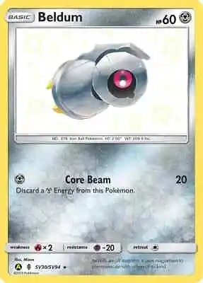 Beldum SV30/SV94 - Pokemon TCG Hidden Fates (2019) - NM - Shiny Holo Rare • $1.98