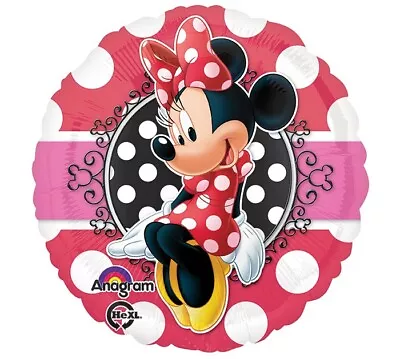 18  Minnie Mouse Portrait Foil Balloon - Anagram Party Supply Decoration • $3.29