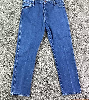 Wrangler Jeans Mens 40x32.5  Blue 13MWZ Original Fit Cowboy Cut Tag 42x34 • $14.99