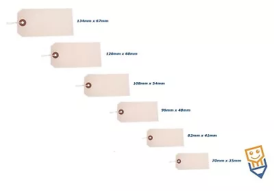 £25.18 • Buy LARGE GIFT TAGS Plain CREAM LABELS Large SWING TICKETS  String TIE ON TAGS