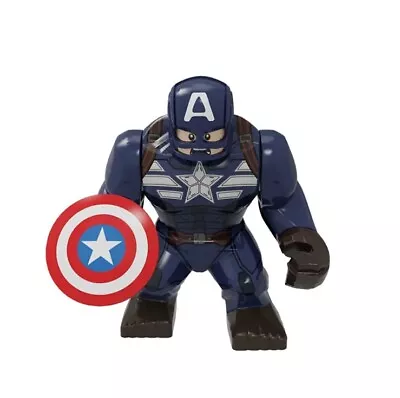 Marvel Heroes Captain America Building Block Large 7.5cm+text For More Character • £15.95