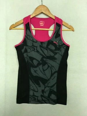 $15 • Buy Puma Grey M / 12 Active Sleeveless Womens Activewear Gym Tank Shirt